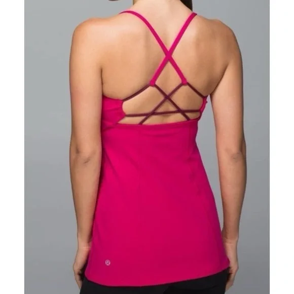 Lululemon Dancing Warrior Tank Jewelled Magenta size 8 - Picture 1 of 8